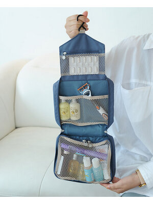 กระเป๋าใส่อุปกรณ์อาบน้ำ ขนาดกะทัดรัด ใส่อุปกรณ์อาบน้ำ แขวนได้ สำหรับเดินทาง ท่องเที่ยว พกพาสะดวกมี 4 สี 4 ลายให้เลือก