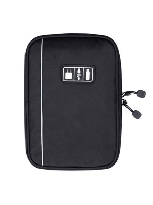 ฺBagsmart กระเป๋าจัดระเบียบอิเล็กทรอนิกส์ กระเป๋าใส่สายชาร์จ กระเป๋าใส่ฮาร์ดดิสก์ กระเป๋าใส่อุปกรณ์ไอที มีช่องใส่ SIM, SD CARD (Black)