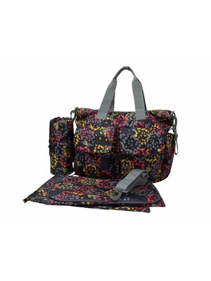 Ecosusi กระเป๋าคุณแม่ กระเป๋าสัมภาระคุณแม่ กระเป๋าแม่ลูกอ่อน แขวนรถเข็นเด็กได้ หิ้ว หรือสะพายไหล่ได้ (Black)