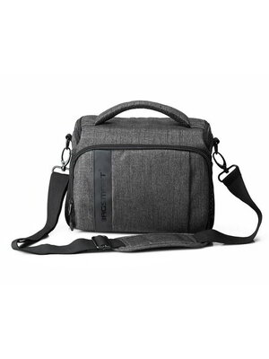 กระเป๋าใส่กล้องถ่ายรูป SLR/DSLR ขนาดกะทัดรัด พร้อมผ้าคลุมกันฝนหรือสิ่งสกปรก (สี Grey) (BAGSMART Compact Camera Shoulder Bag for SLR/DSLR with Waterproof Rain Cover)