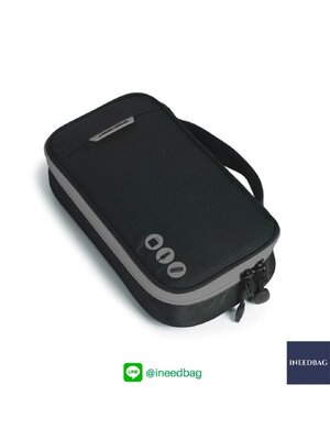 ฺBagsmart กระเป๋าจัดระเบียบอิเล็กทรอนิกส์ กระเป๋าใส่สายชาร์จ กระเป๋าใส่ฮาร์ดดิสก์ กระเป๋าใส่อุปกรณ์ไอที มีสองชั้น ช่องเยอะพิเศษ มีหูหิ้วพกพาสะดวก (ดำ-เทา)