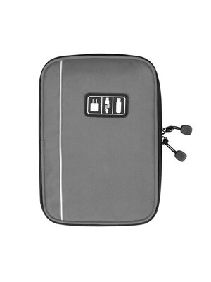 ฺBagsmart กระเป๋าจัดระเบียบอิเล็กทรอนิกส์ กระเป๋าใส่สายชาร์จ กระเป๋าใส่ฮาร์ดดิสก์ กระเป๋าใส่อุปกรณ์ไอที มีช่องใส่ SIM, SD CARD (Grey)