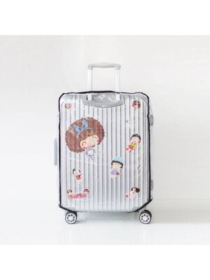 (PVC ใส ขอบผ้าดำ 22") ผ้าคลุมกระเป๋าเดินทาง ขนาด 22 นิ้ว ผลิตจาก PVC ใส กันเปื้อน กันรอย ทนทาน กันน้ำ