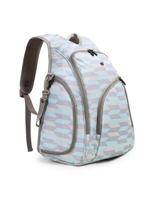 Ecosusi กระเป๋าคุณแม่ กระเป๋าสัมภาระคุณแม่ กระเป๋าแม่ลูกอ่อน แบบเป้ มาพร้อมแผ่นรองเปลี่ยนผ้าอ้อม, สายคล้องรถเข็น, ช่องเก็บความร้อน-เย็น, ช่องใส่ทิชชู่เปียก (Light Blue)