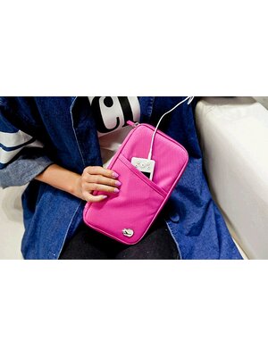 กระเป๋าใส่พาสปอร์ต กระเป๋าใส่หนังสือเดินทาง อเนกประสงค์ มีสายคล้องมือ ใส่เอกสารได้เยอะ พกพาสะดวก กันน้ำ คุณภาพดี