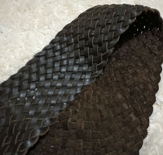 เข็มขัดหนังแท้ หนังสานเส้นใหญ่มาก