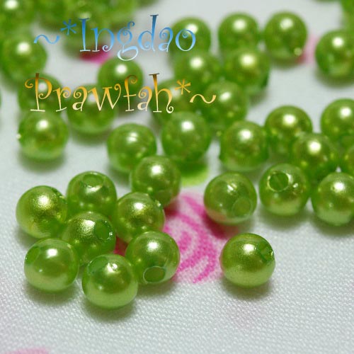 APEARL-4pd ลูกปัดมุกอะคลีลิก 4 มิล. สีเขียวอ่อน ขนาด 4 มิล. (10 กรัม / 400 ชิ้น)