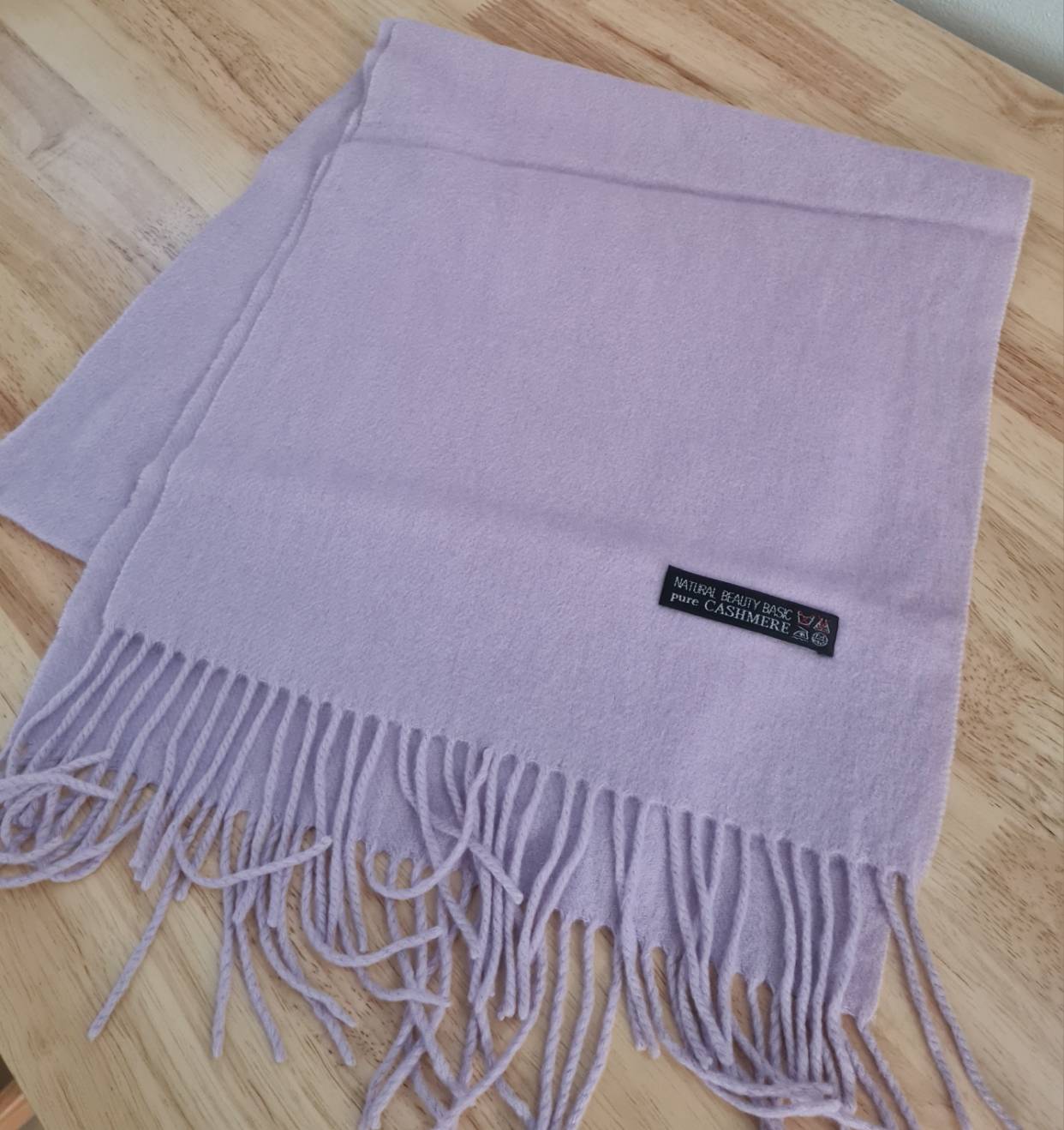 ผ้าพันคอ Cashmere NATURAL BEAUTY BASIC(มือ1)