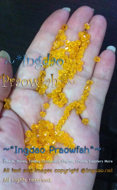 A5301- TPZ4 คริสตัลอะครีลิค 4 มิล. สีเหลืองทอง (10 กรัม / 10 บาท)