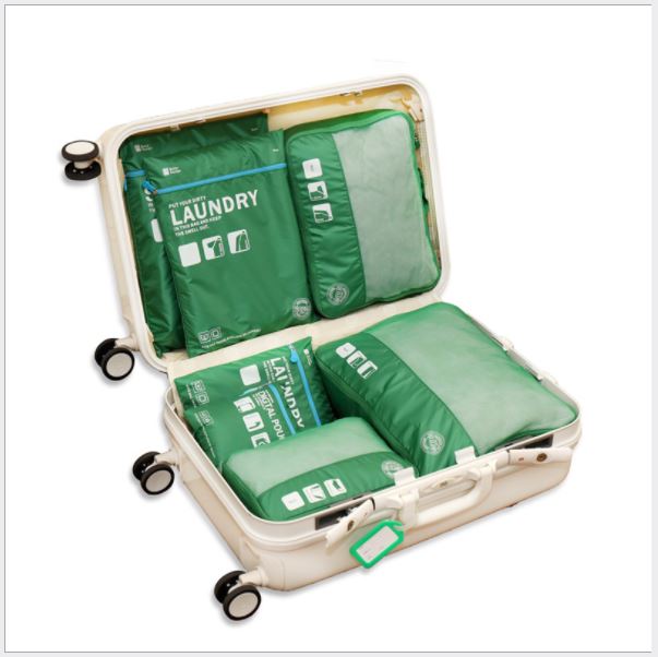 Botta Design กระเป๋าจัดระเบียบเดินทาง 7 ใบ ผลิตจากโพลีเอสเตอร์กันน้ำคุณภาพดี สำหรับจัดระเบียบเสื้อผ้า กางเกง ชุดชั้นใน กางเกงใน อุปกรณ์ไอที มี 6 สี