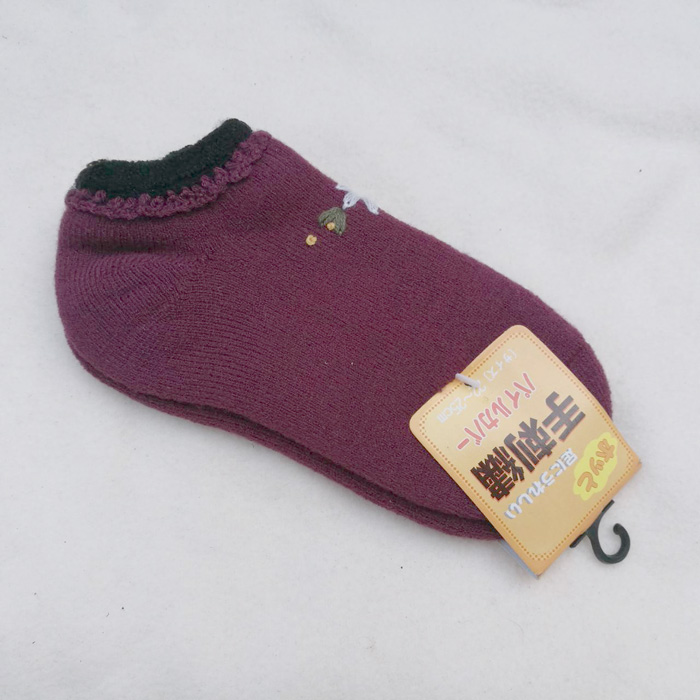 ถุงเท้าสั้นแค่ข้อเท้า ไหมพรมอย่างหนา อุ่นมาก