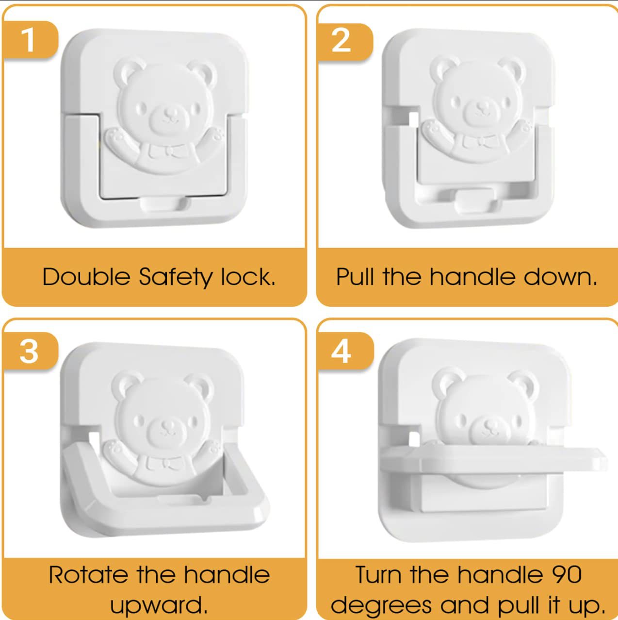 [แพ็ค 10 ชิ้น] ตัวอุดปลั๊กไฟ ที่อุดรูปลั๊กไฟ สำหรับปลั๊กไฟไทย ลายหมี สีขาว/ดำ มีตัวดึง