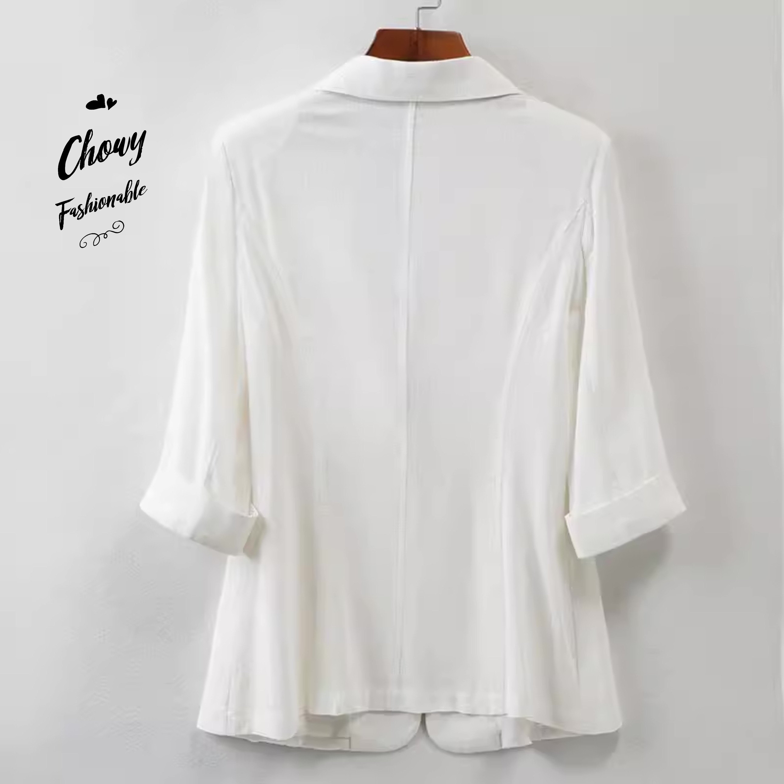 เสื้อคลุมเบลเซอร์สาวอวบ อก 44-48 นิ้ว ผู้หญิงไซส์ใหญ่ เสื้อคลุมไซส์ใหญ่ FF0304BL