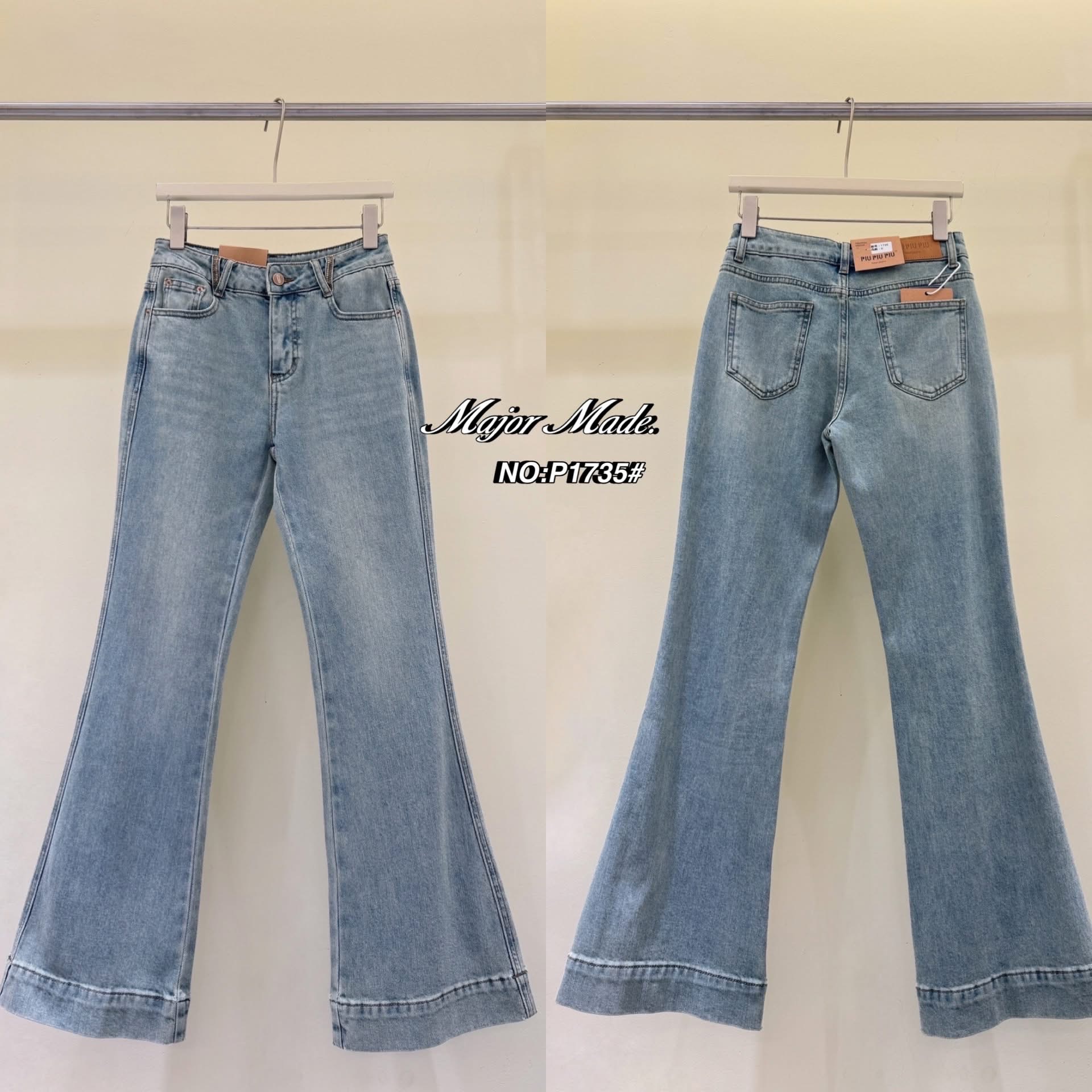 กางเกงยีนส์ขาม้า ทรงเอวสูงงงง รุ่นนี้ขอบอกเลยผ้านิ่มมากๆๆ ฟอดสีสวย เนื้อผ้านิ่มหนา ยืดหยุ่นได้เยอะ ใส่ทรงเป๊ะเข้ารูป ใส่สบาย : สินค้าคุณภาพ (พร้อมส่ง)