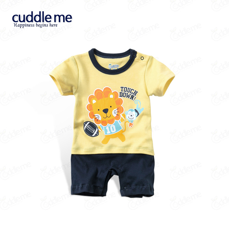 ชุดจั๊มสูทเด็ก แบรนด์แท้ Cuddle me ลายสิงโต สีเหลืองสลับดำ