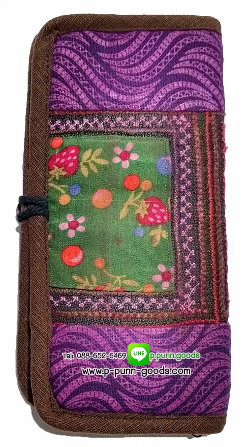 กระเป๋าสตางค์ผ้าชาวเขา กระเป๋าใบยาว