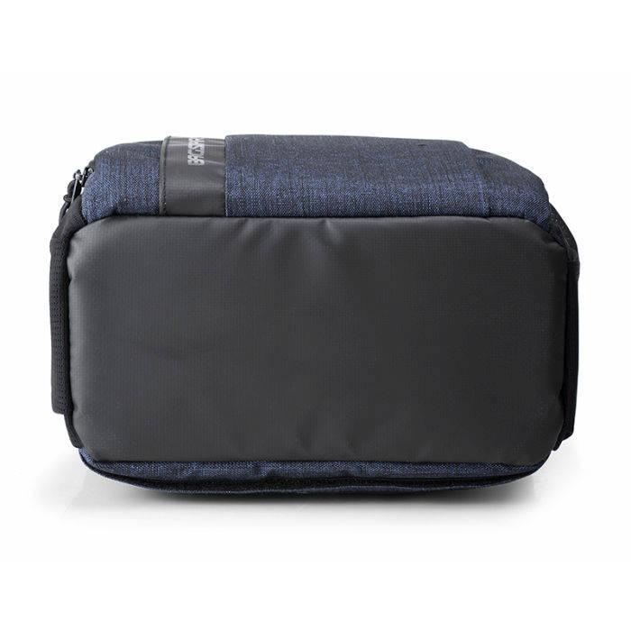 กระเป๋าใส่กล้องถ่ายรูป SLR/DSLR ขนาดกะทัดรัด พร้อมผ้าคลุมกันฝนหรือสิ่งสกปรก (สี Heather Blue) (BAGSMART Compact Camera Shoulder Bag for SLR/DSLR with Waterproof Rain Cover)