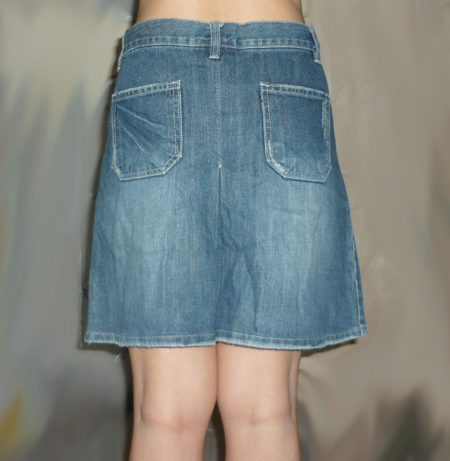 #2กระโปรงยีนส์จีบทวิช น่ารักมาก 32-36-16