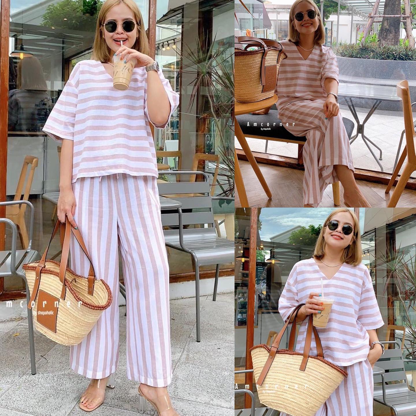 ชุดเสื้อ+กางเกงขายาว Linen set🔶🔶 ผ้าลินินแท้💯เนื้อดี เนื้อนิ่ม ใส่สบาย : สินค้าคุณภาพ (พร้อมส่ง)