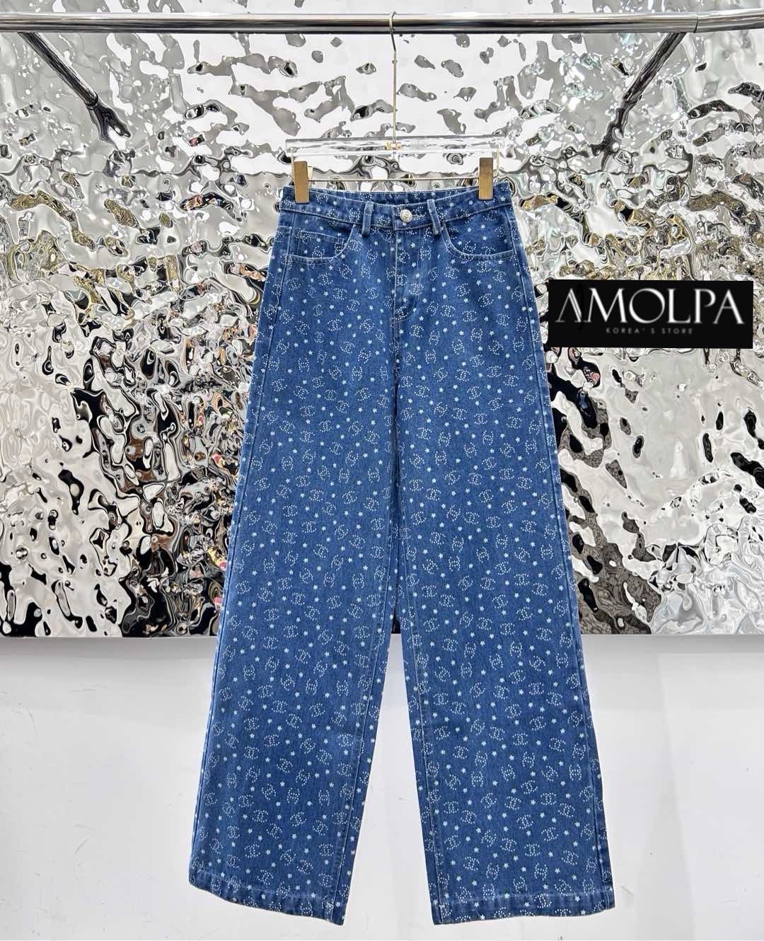 กางเกงขาปล่อย CC DENIM งาน hiend งานผ้ายีนส์100% สุดดดฉ่ำ ทำถึงมาก แต่งกระดุมปั้มตามช๊อปปปป ผ้าอย่างดี มีน้ำหนัก ใส่สบาย : สินค้าคุณภาพ (พร้อมส่ง)