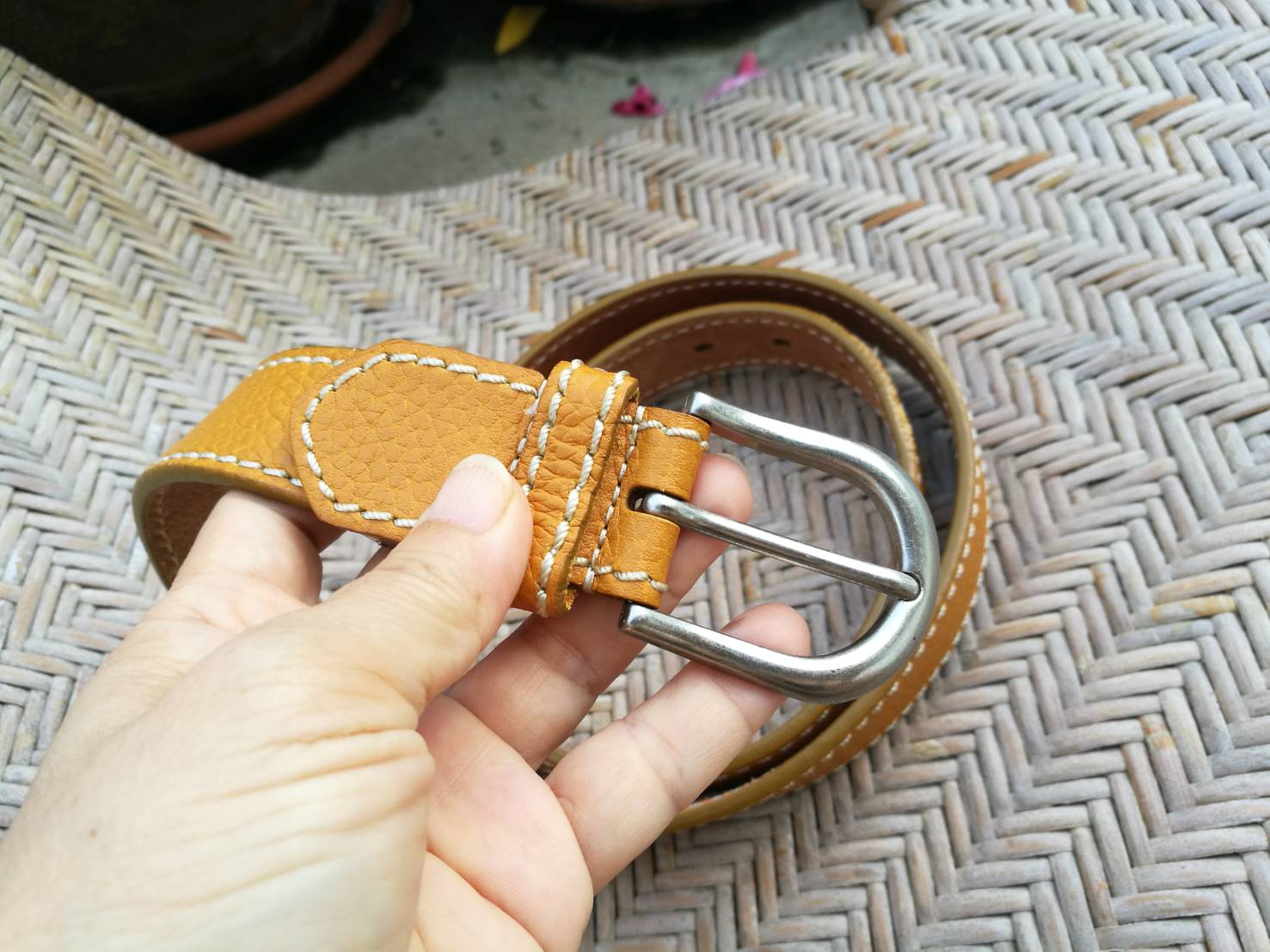 เข็มขัดชาย หนังแท้ หนังดีมากกกก สีสวย