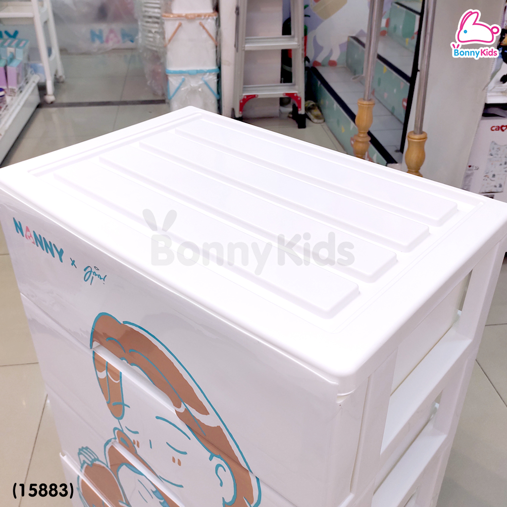 (15882-83) NANNY (แนนนี่) ลิ้นชักอเนกประสงค์แนนนี่ Special Collection ลายมุนิน 4 ชั้น