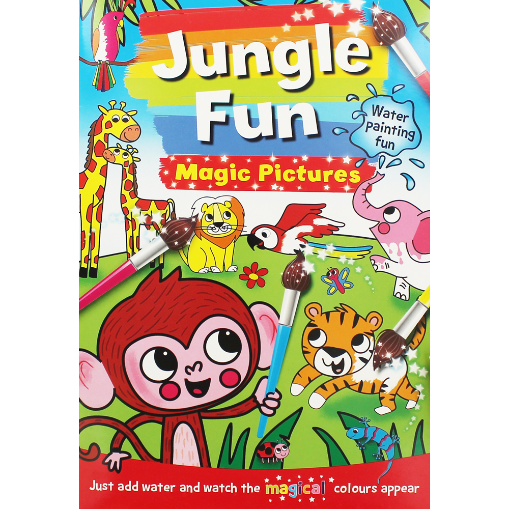 Magic Pictures Colouring Book : Jungle Fun หนังสือกิจกรรมระบายสีด้วยน้ำ Water Painting Fun