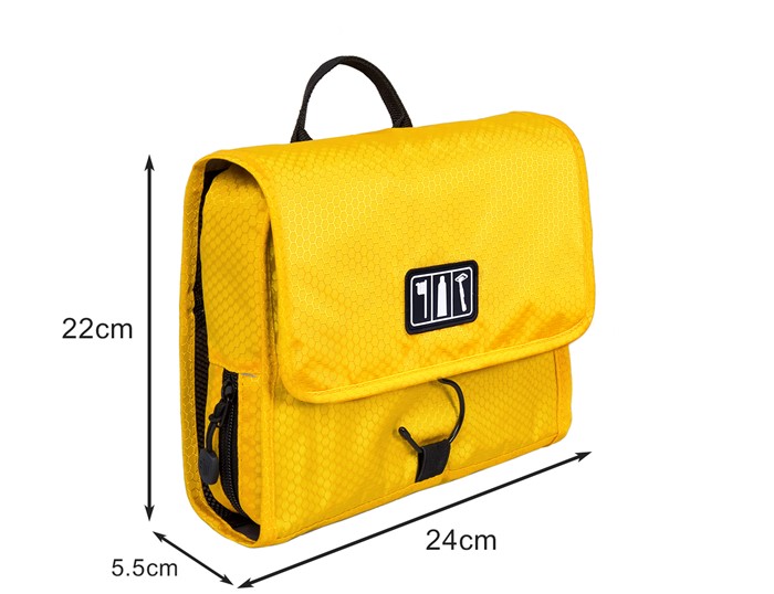 Bagsmart กระเป๋าใส่อุปกรณ์อาบน้ำ คุณภาพสูง ใส่อุปกรณ์อาบน้ำ แขวนได้ สำหรับเดินทาง ท่องเที่ยว (Yellow)