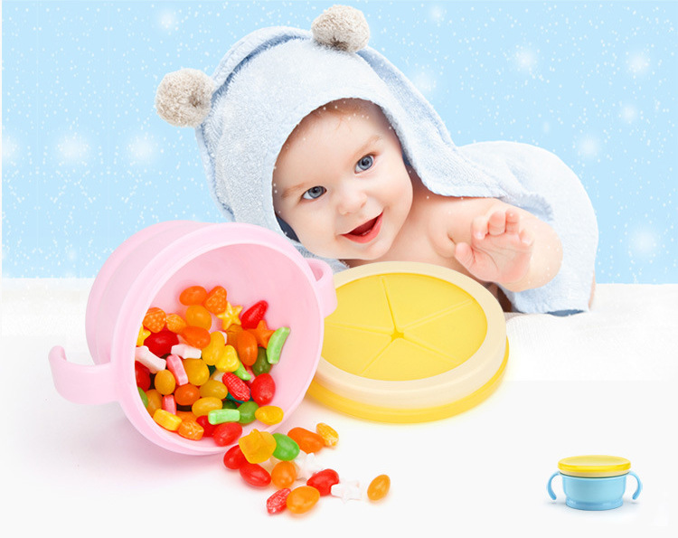 ถ้วยขนมเด็ก กันขนมหก ถ้วยกันอาหารหก ใส่ ขนมเด็ก 6 เดือน ขึ้นไป หัดหยิบกินเอง มีลิ้นกั้น Snack Catcher