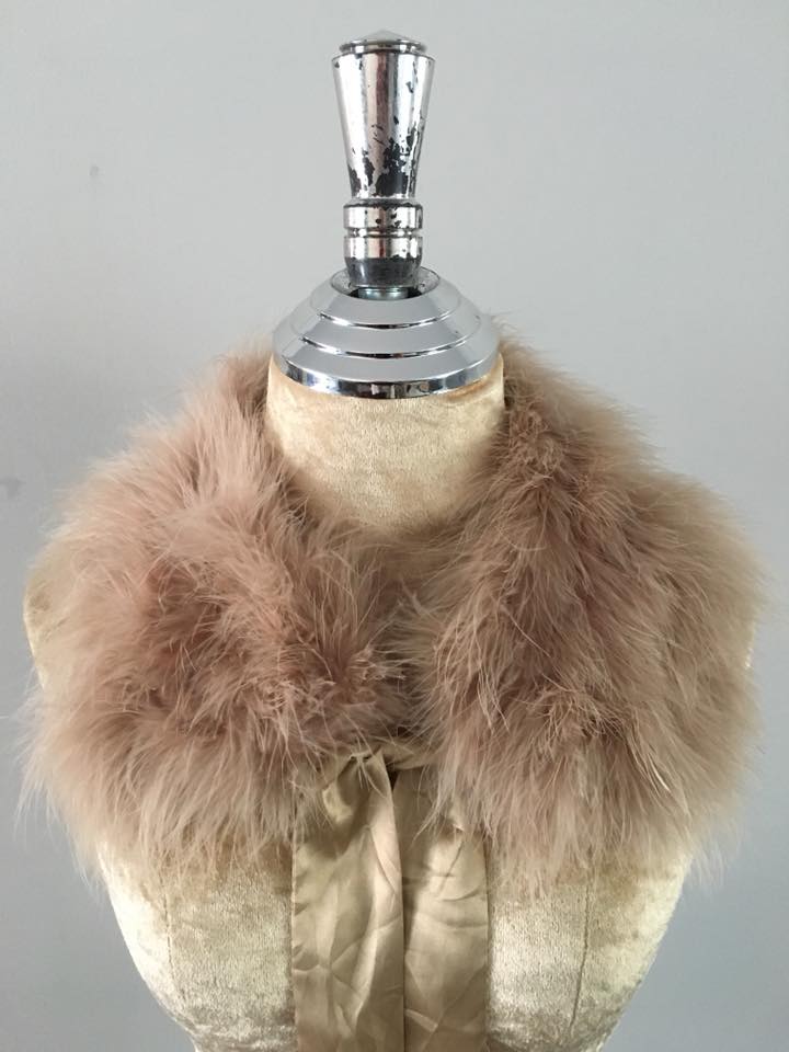 เฟอร์ขนนกแท้ แต่งปกโค้ท ผ้าพันคอ