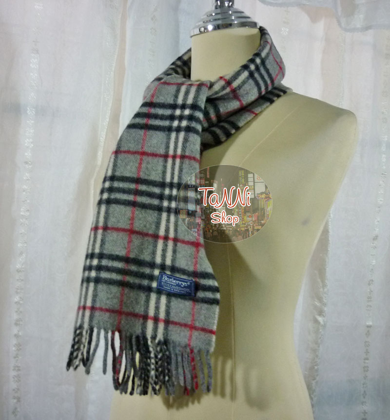 ผ้าพันคอ Burberrys 100% Lambswool อุ่นติดลบ
