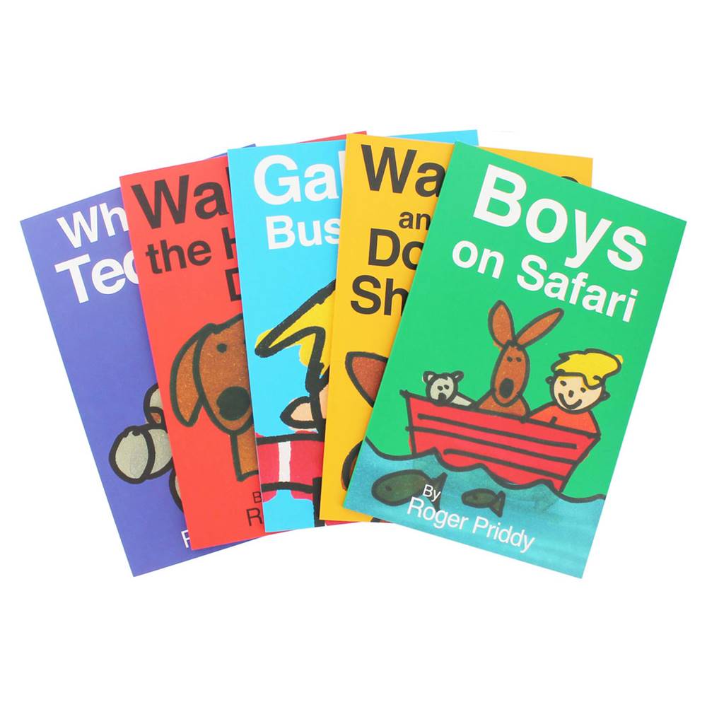 Roger Priddy : Boys On Safari Slipcase - Set Of 5 Books : First Time Storybooks เซตหนังสือเล่มแรกพร้อมกระเป๋ากระดาษ