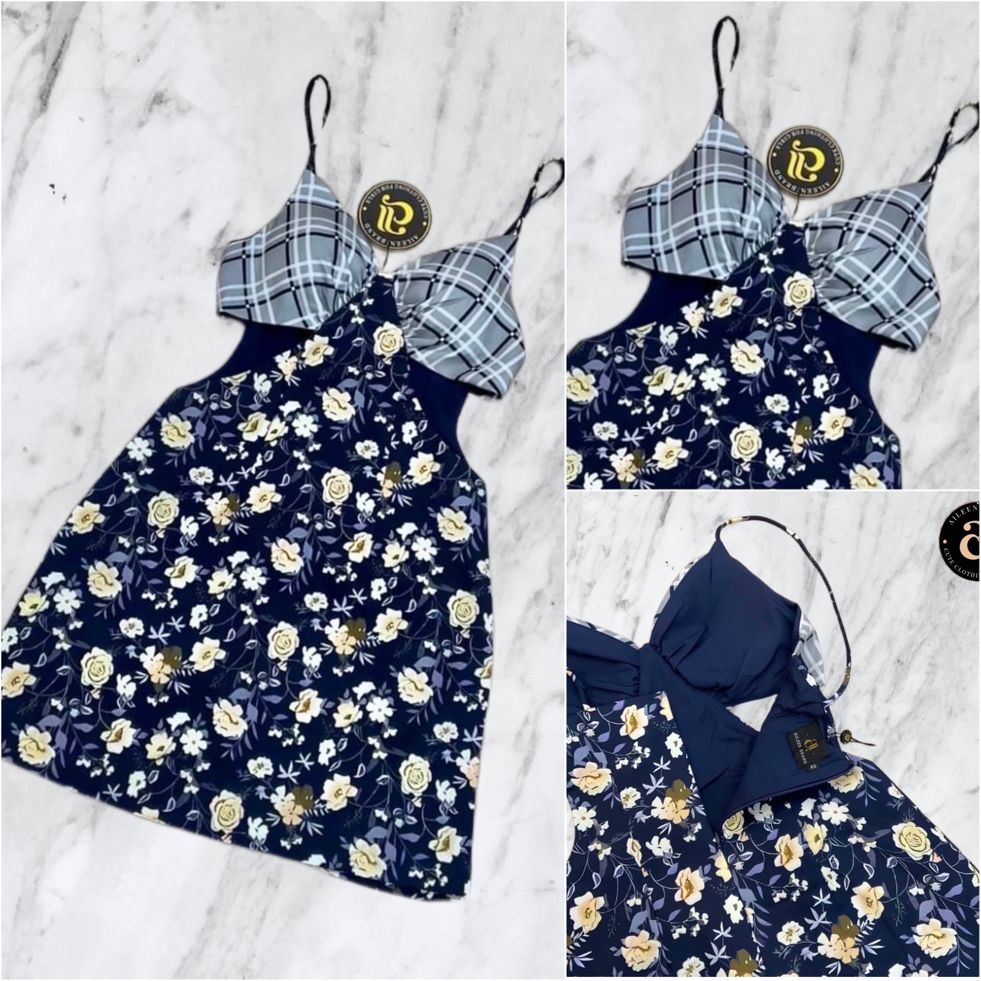 มินิเดรสสายเดี่ยวช่วงอกโค้ง ( เสริมฟองน้ำ และซิปหลังอย่างดี ) ดีไซน์เก๋ สินค้าคุณภาพ (พร้อมส่ง)