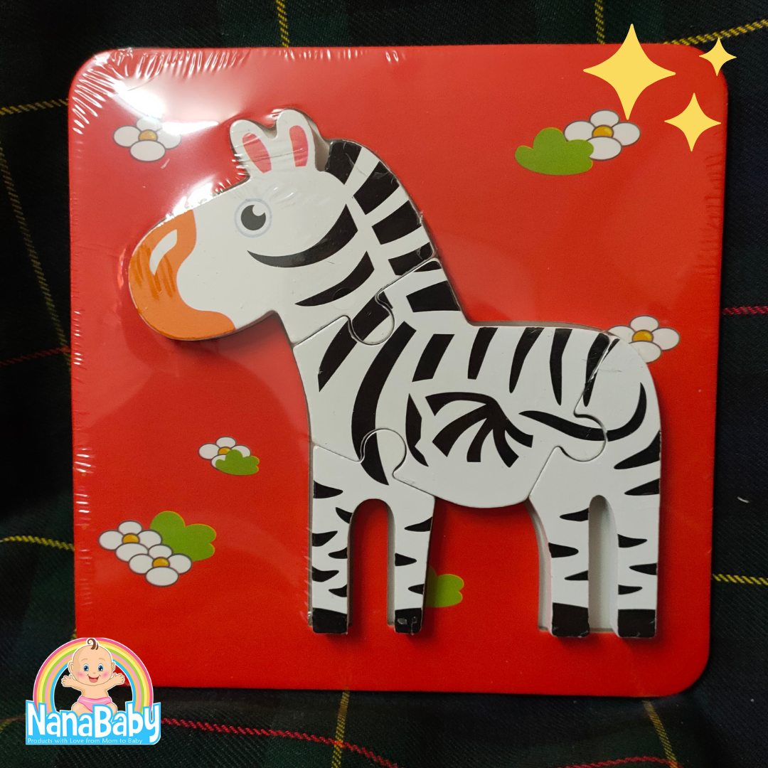 NanaBaby จิ๊กซอว์ไม้ จิ๊กซอเด็กเล็ก 3D Wooden Jigsaws รูปสัตว์ ของเล่นไม้ ของเล่นเสริมพัฒนาการเด็กเล็ก