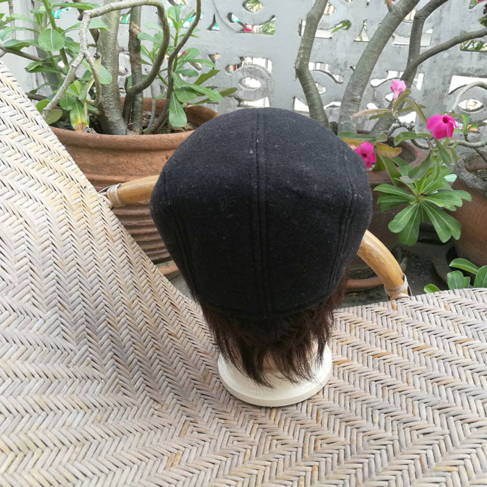 หมวกติงลี่ หมวกแฟลตแค๊ป ผ้าขนสัตว์หนา อุ่นมาก