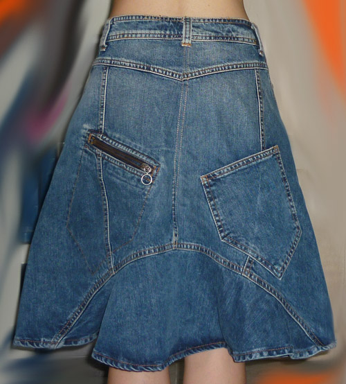 #1กระโปรงยีนส์ทรงย้วย Made in ITALY 27.5-40-20.5