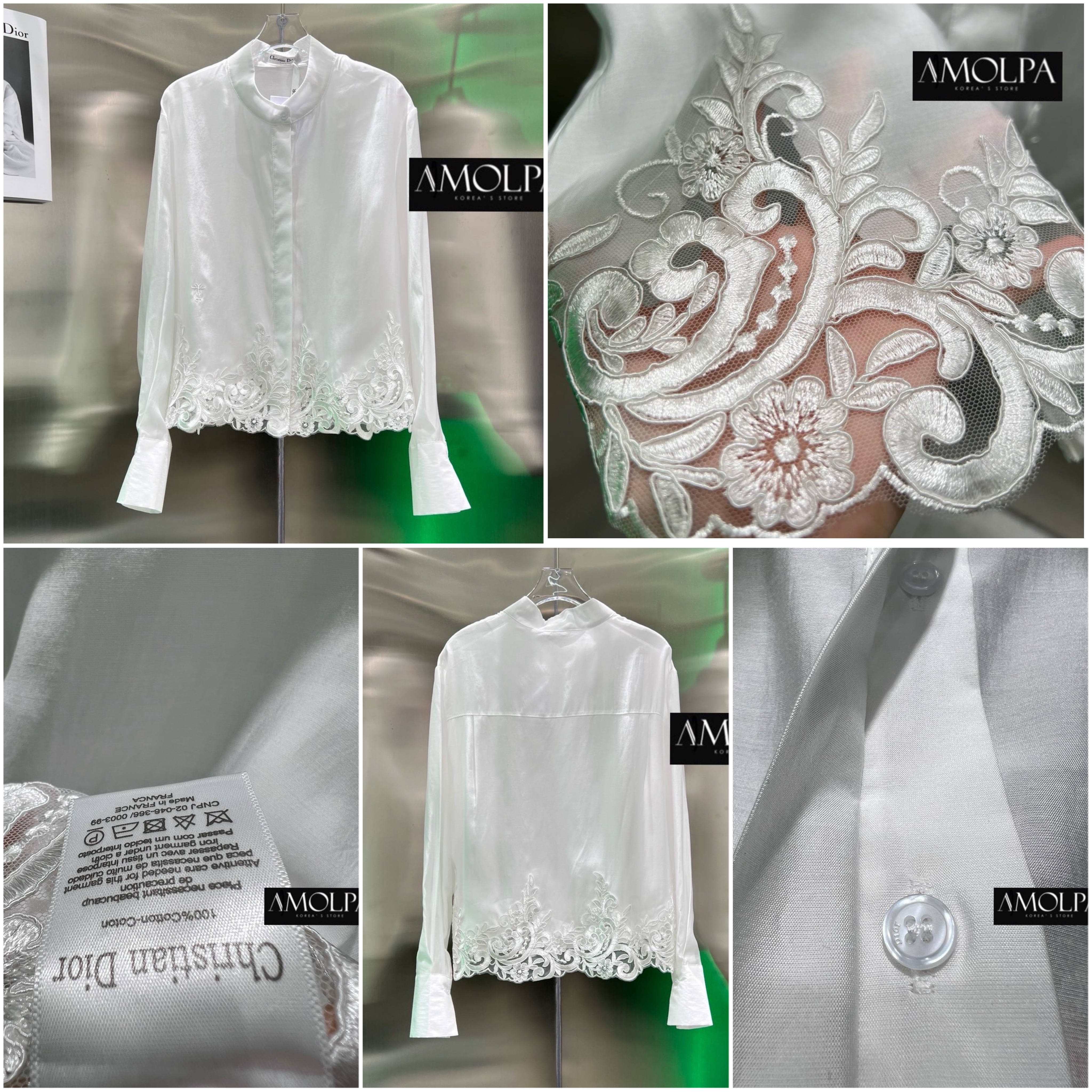 เสื้อเชิ้ต CD. ปลายลูกไม้ฉลุ งานสวยยม๊ากก ลายใหม่ ใส่สบาย : สินค้าคุณภาพ (พร้อมส่ง)