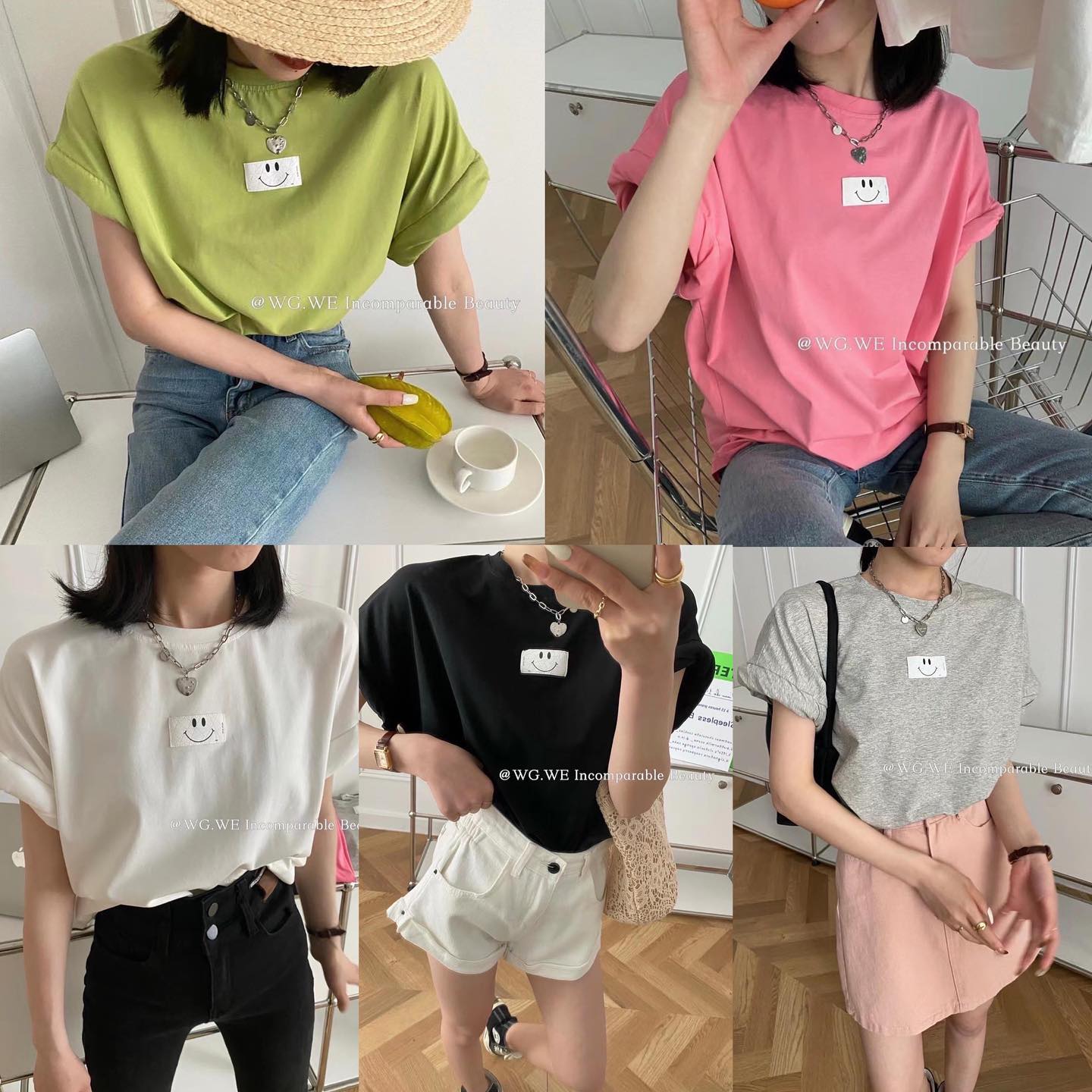 เสื้อยืดทรงoversize ดีไซส์เก๋มาก ปลายแขนม้วน เสริมฟองน้ำกลมๆเย็บติดเท่มากเลยค่าาา : สินค้าคุณภาพ (พร้อมส่ง)