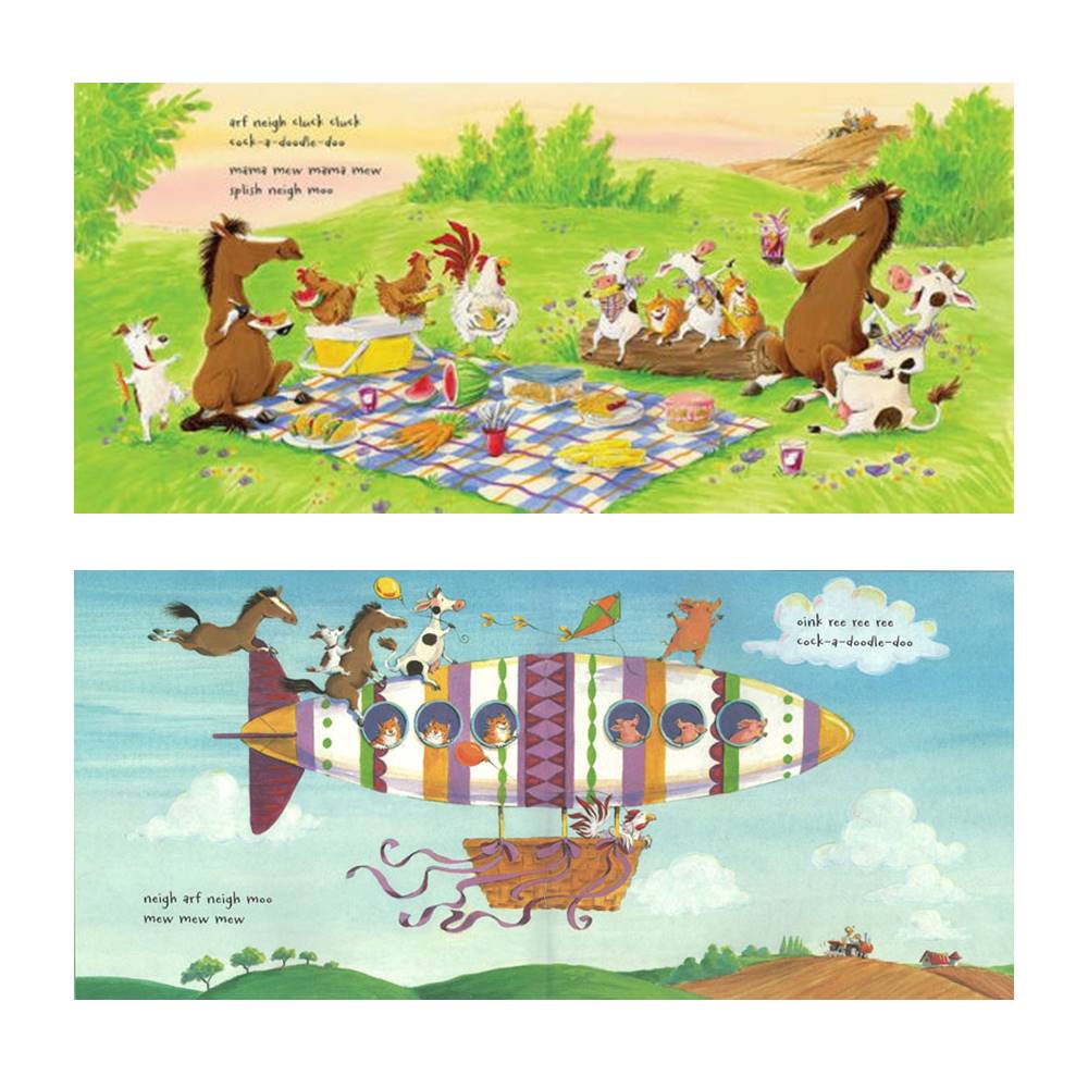 4 Farmyard Friends Picture Books from Walker : Farmer Duck + Floss + I love animals + The Farmer's Away BAA Neigh : เซตนิทานก่อนนอน ชีวิตในฟาร์ม 4 เล่ม : Martin Waddell, Helen Oxenbury, Kim Lewis