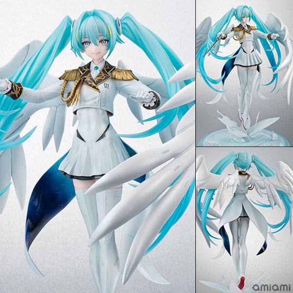 [เปิดจอง] Lucrea Mobile Suit Gundam 45th Anniversary x Hatsune Miku Hatsune Miku x Wing Gundam Zero EW Complete Figure ราคา 7100-7600