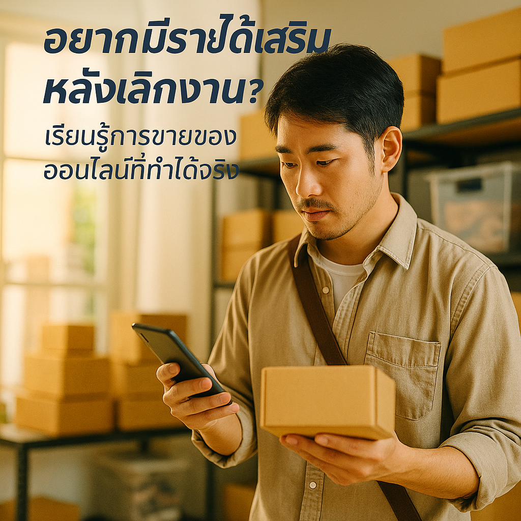 อยากมีรายได้เสริมหลังเลิกงาน? เรียนรู้การขายของออนไลน์ที่ทำได้จริง