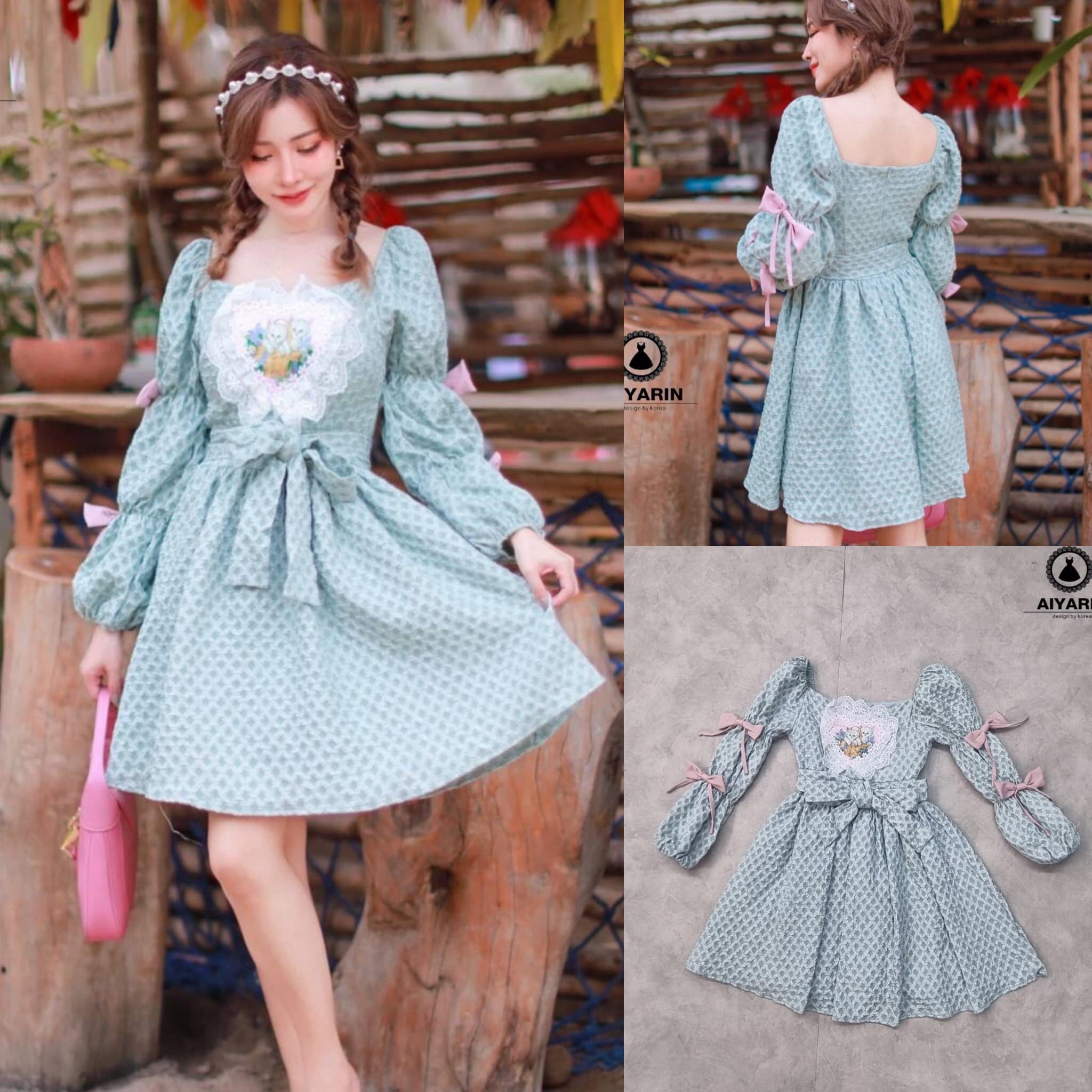 Dress เดรสผ้าทอนูนๆ ผ้าสวยมั้กๆๆสั่งทำอย่างเเน่น สวยมากค่ะ สินค้าคุณภาพ (พร้อมส่ง)