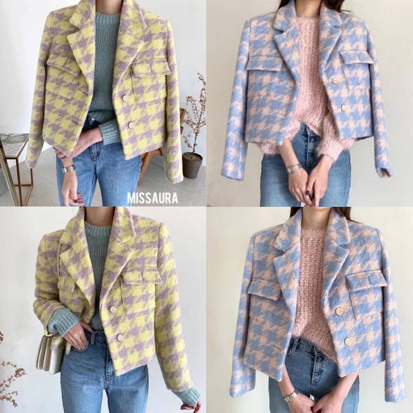 เสื้อคลุมครึ่งตัวผ้าทวีตลาย houndstooth งานสวยมากผ้าหนา กระดุมทองหรูหรา อากาศเริ่มเย็น ใส่อุ่นเลยจ้า มีซับทั้งตัว : สินค้าคุณภาพ (พร้อมส่ง)