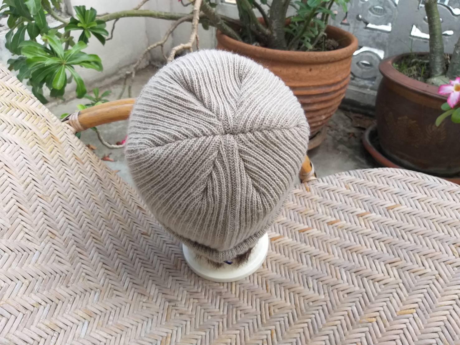 หมวกไหมพรมบุผ้าฟลีซหนา ellesse อุ่นสุดๆ