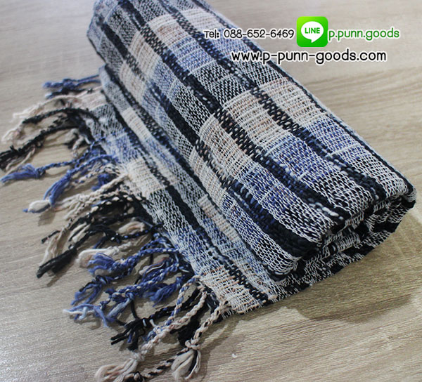 ผ้าพันคอผ้าฝ้าย/ผ้าคลุมไหล่ งานผ้าฝ้ายทอมือ เนื้อนุ่ม