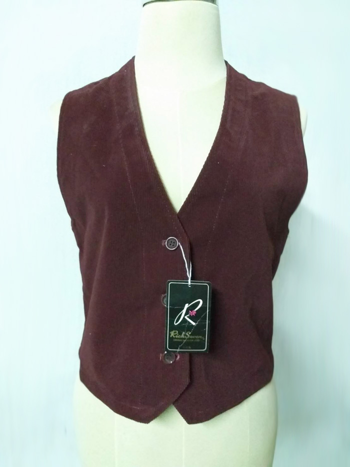 เสื้อกั๊กผ้าลูกฟูก Sz S ใหม่ป้ายห้อย