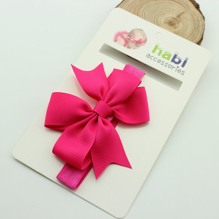 โบว์คาดผมทารก ผ้าคาดผมเด็กอ่อน โบว์เรียบเก๋ คลาสสิค มีหลายสี Mix&Macth ได้ทุกชุด