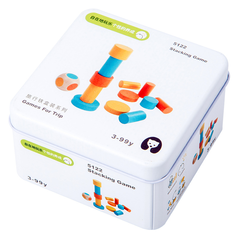 กล่องกิจกรรม Games For Trip ของเล่นไม้เด็ก ในกล่องเหล็กสำหรับเดินทาง