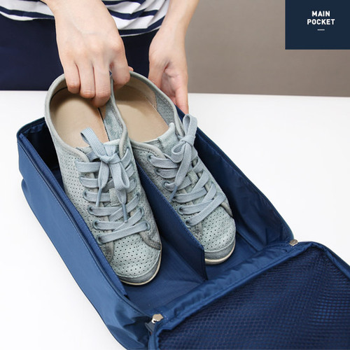 กระเป๋าใส่รองเท้าสำหรับเดินทาง กันน้ำได้ ถือพกพาสะดวก มี 6 สีให้เลือก