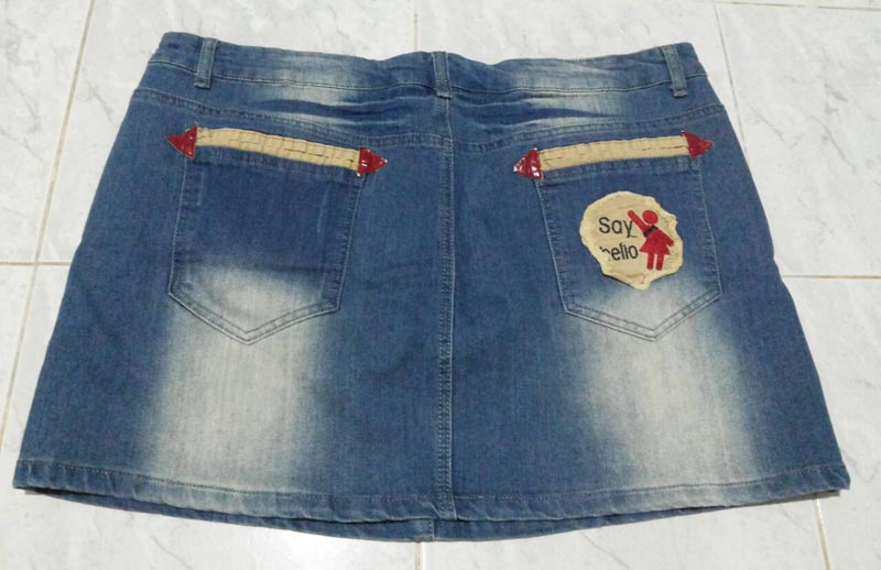 #2กระโปรงยีนส์ไซด์ใหญ่พิเศษ 43-48-15.5